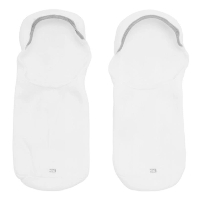 Ermenegildo Zegna Three-pack White Sockless Socks In 100 White