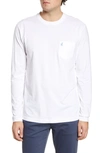 Johnnie-o Brennan Long Sleeve Pocket T-shirt In White