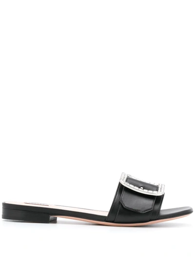 Bally Janna Embellished 20mm Slides In Black