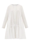 Merlette Martel Long Sleeve Cotton Tunic Dress In White