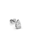 Maria Tash Diamond Pear Stud Earring In White Gold/ Diamond