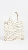 Clare V Sandy Woven Market Tote In Natural