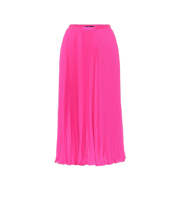 Polo Ralph Lauren Pleated Midi Skirt In 