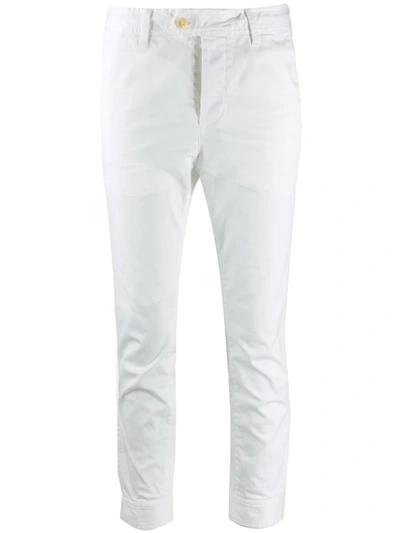 Dsquared2 Cropped Button Jeans In White