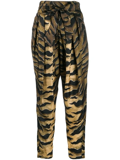 Dsquared2 Printed Tapered Trousers In Black