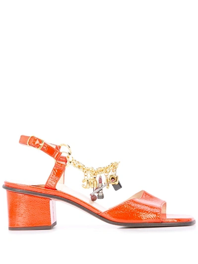 Marc Jacobs Charm Bracelet Sandals In Red