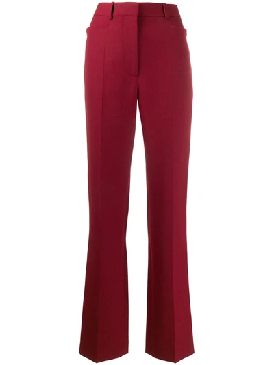 Victoria Beckham Kick-flare Leg Trousers In Red