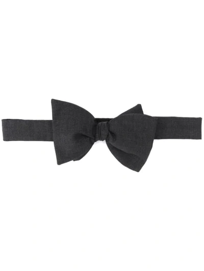 Brunello Cucinelli Knitted Bow-tie In Grey