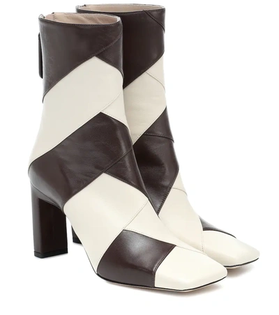 Wandler Isa Two Tone Ankle Boots In Brown