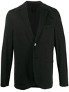 Harris Wharf London Textured Relaxed Blazer In Black