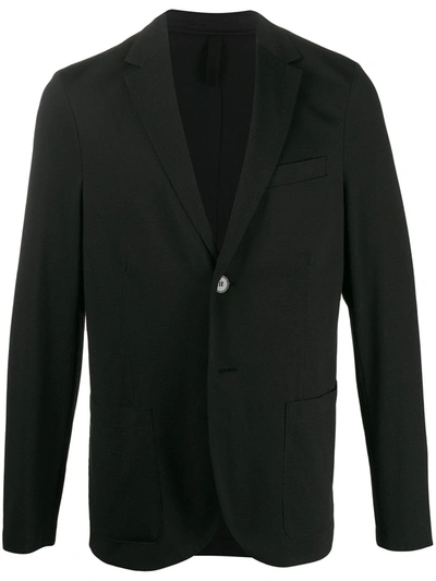 Harris Wharf London Textured Relaxed Blazer In Black