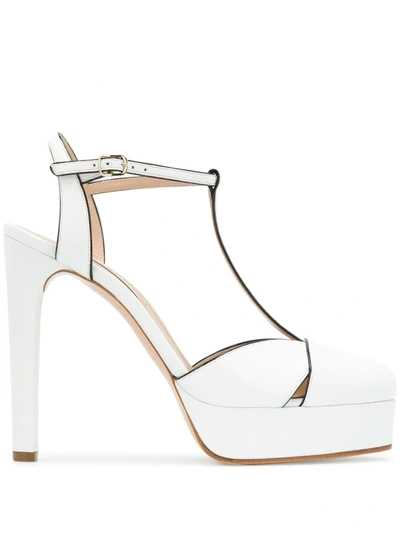 Casadei Platform Stiletto Pumps In White