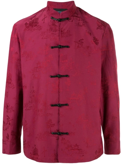 Shanghai Tang Chinoiseries Jacquard Tang Jacket In Red