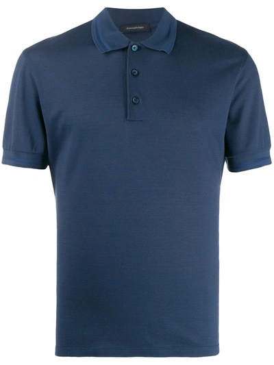Ermenegildo Zegna Basic Polo Shirt In Blue