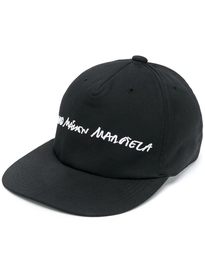 Mm6 Maison Margiela Logo Detail Baseball Cap In Black