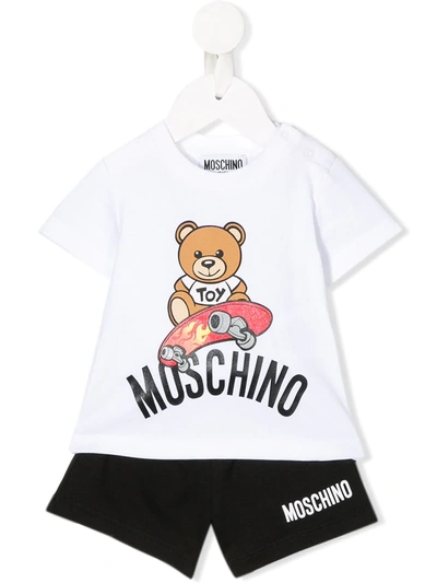 Moschino Babies' Graphic Print Tracksuit In White