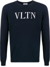 Valentino Vltn Logo Jumper In Blue