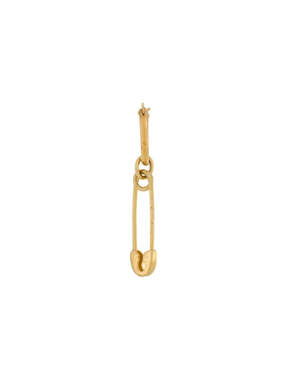 True Rocks Safety Pin Hoop Single Earring In Gold