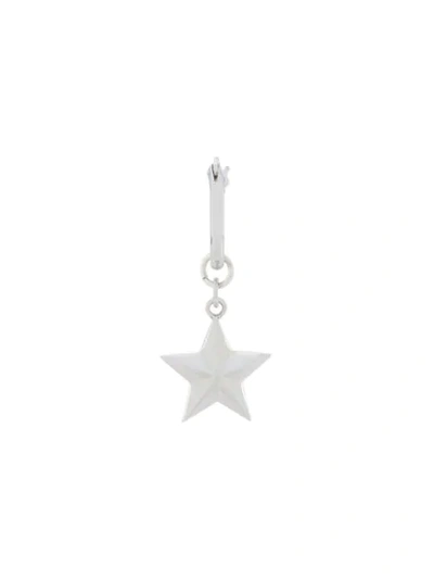 True Rocks Mini Star Hoop Earrings In Silver