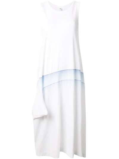 Y's Sleeveless Asymmetric Dress In White