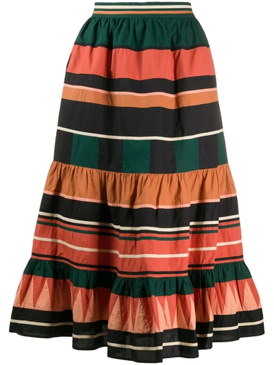 Ulla Johnson Simi Midi Skirt In Green