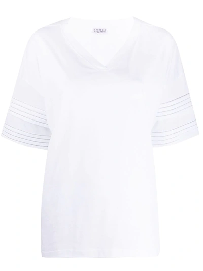 Brunello Cucinelli Loose Fit T-shirt In White
