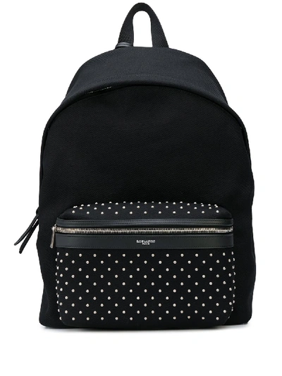 Saint Laurent City Studded Backpack In Black