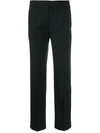Red Valentino Straight-leg Tailored Trousers In Black