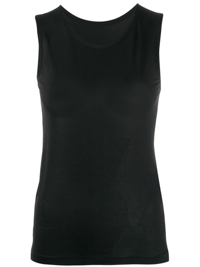 Pre-owned Yohji Yamamoto 1990s Scoop Neck Tank Top In Black