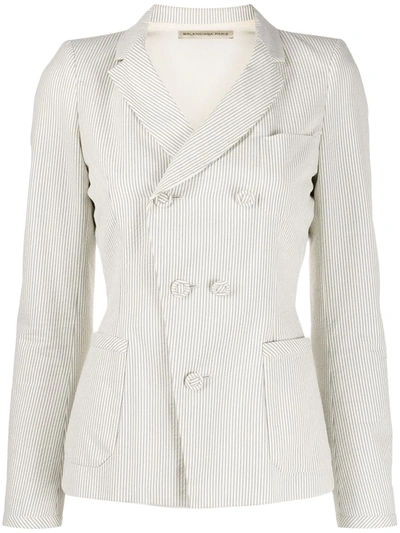 Pre-owned Balenciaga 1990s Striped Jacket In Neutrals
