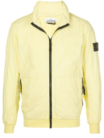 Stone Island Lightweight Zip-up Jacket In Yellow