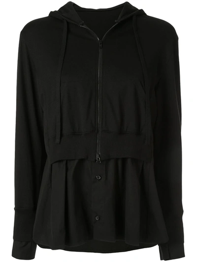 Yohji Yamamoto Layered Sweat Shirt In Black