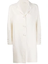 Ermanno Scervino Pearl-embellished Mid-length Coat In Neutrals