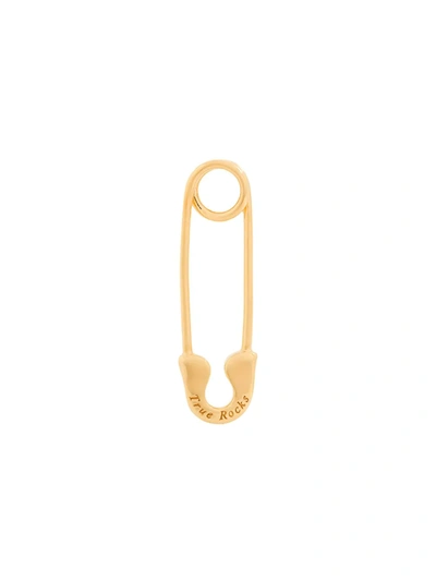 True Rocks Safety Pin Stud Earring In Gold