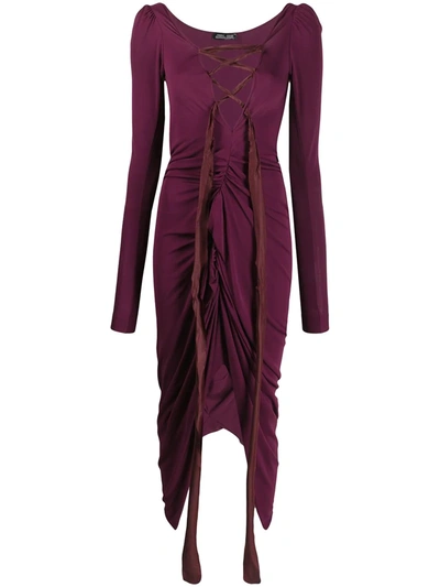 Vivienne Westwood Lace-up Detail Dress In Purple