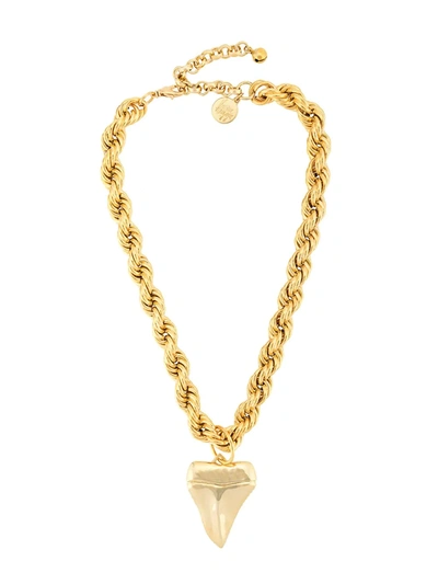 Venessa Arizaga Shark Night Necklace In Gold