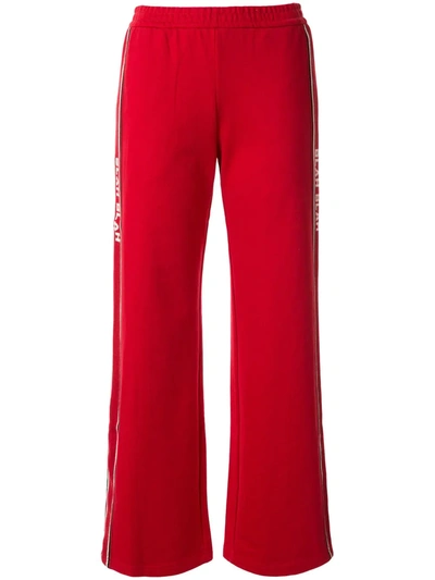 Goodious Blah Blah Side Stripe Track Trousers In Red