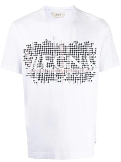 Z Zegna Logo Stamp T-shirt In White