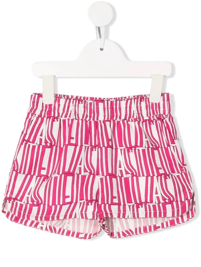 Stella Mccartney Teen Logo Print Shorts In Pink