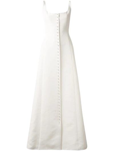 Gabriela Hearst Basque Long Dress In White