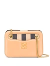 Fendi Karligraphy Pocket Shoulder Bag In Brown