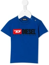 Diesel Babies' T-shirt Mit Logo-print In Blue