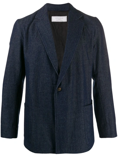 Société Anonyme Single-breasted Regular-fit Blazer In Blue