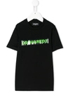 Dsquared2 Kids' Logo Print T-shirt In Black