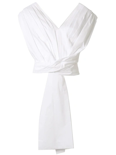 Marni Back Tie Blouse In White