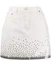 Alberta Ferretti Sequin Embroidered Mini Skirt In White