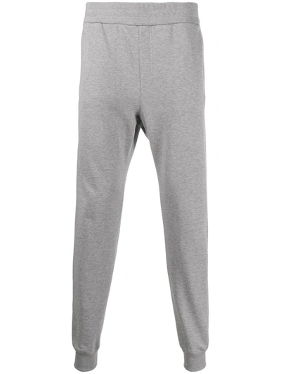 Versace Logo Print Track Pants In Grey