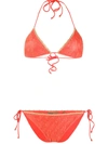 Missoni Side Tied Bikini Set In Orange
