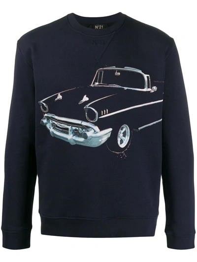 N°21 Car Detail Sweatshirt In Blue
