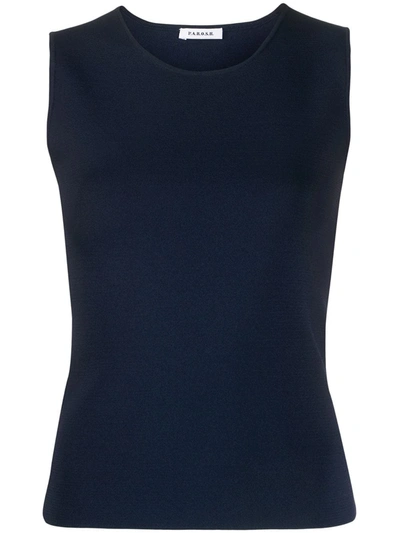 P.a.r.o.s.h Rok Knitted Waistcoat Top In Blue